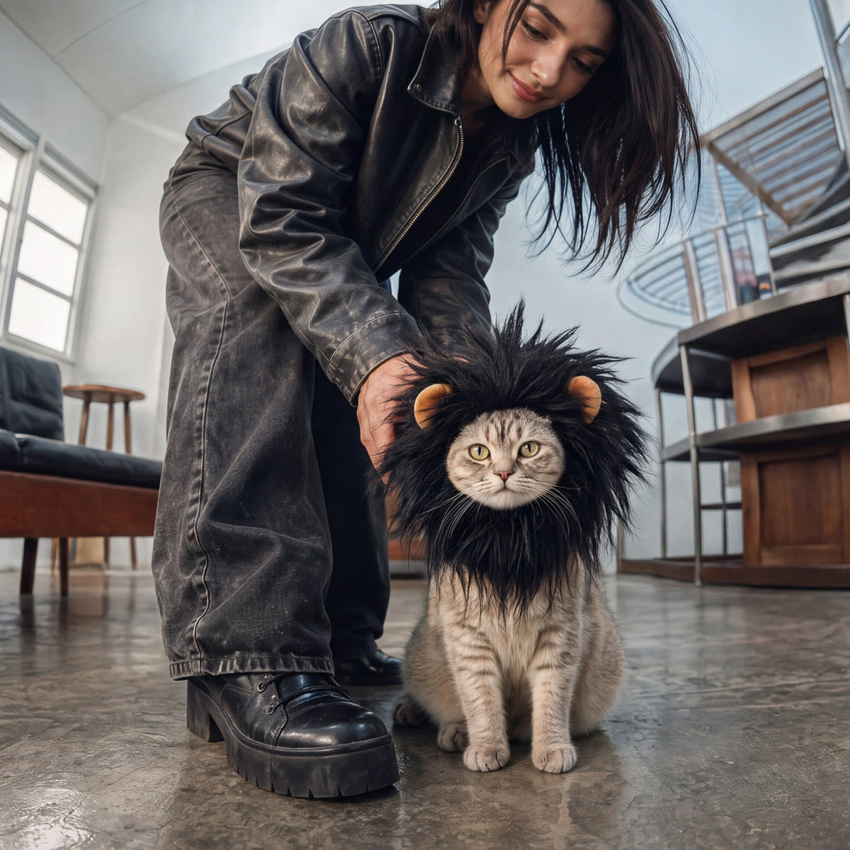 Black lion mane costume square listing photo (retired)