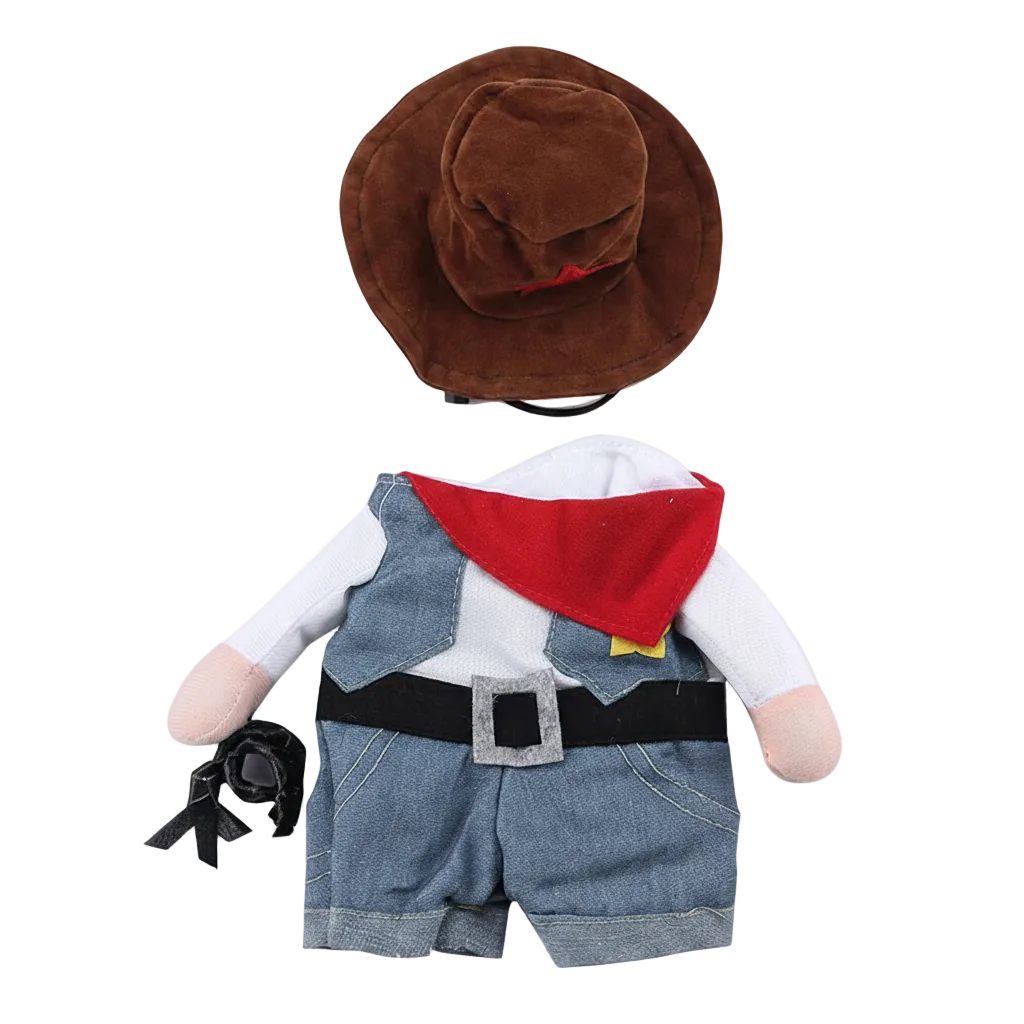 Denim cowboy costume clothing blueprint
