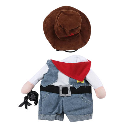 Denim cowboy costume clothing blueprint