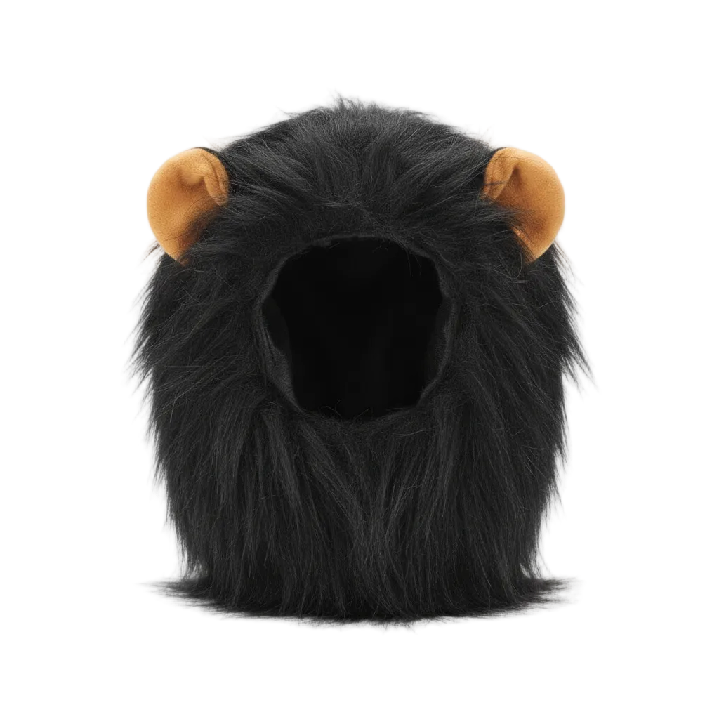 Black lion mane costume clothing blueprint