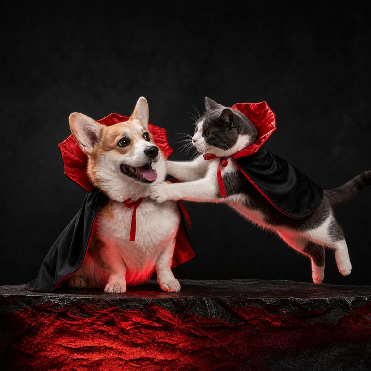 Vampire Cape Costume for Cats and Small Dogs - Limited Edition section photo